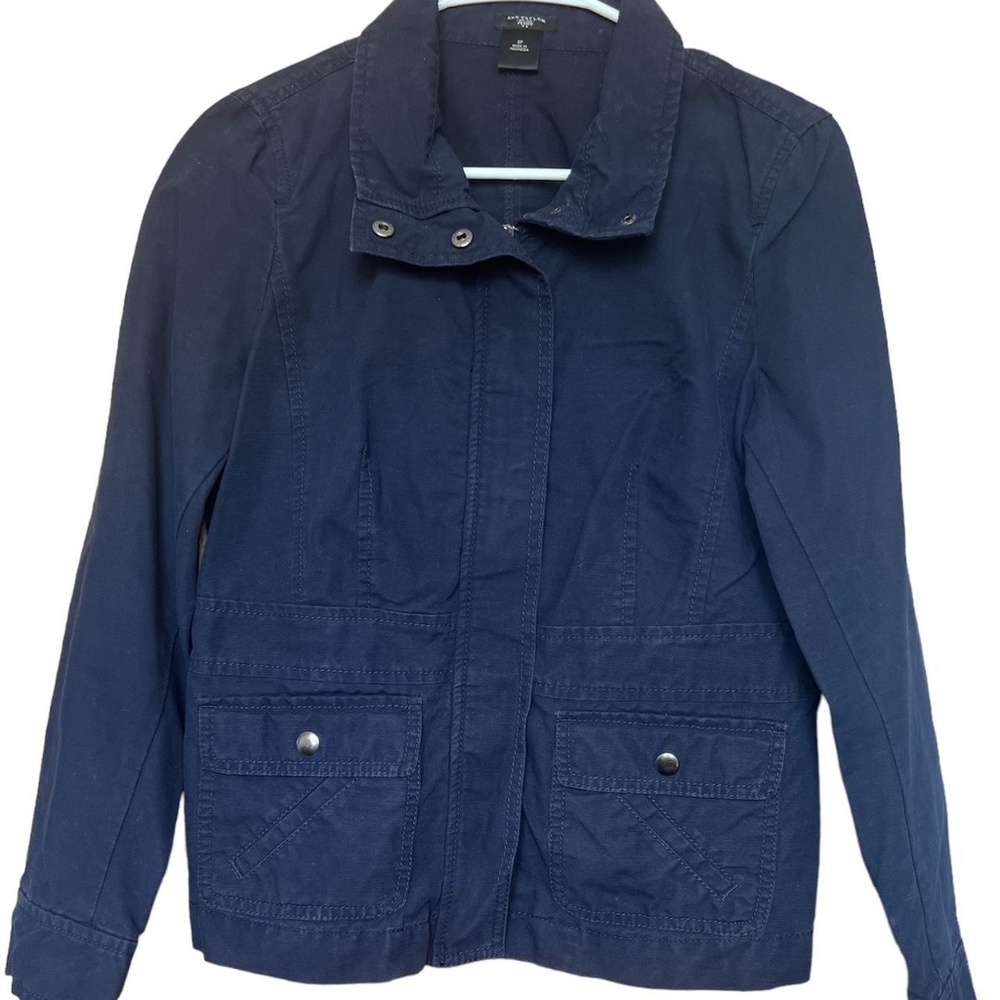 Ann Taylor navy zip up jacket